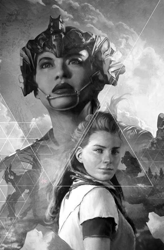 HORIZON ZERO DAWN #2 CVR D ARTGERM B&W VIRGIN 1:25 RATIO VARIANT