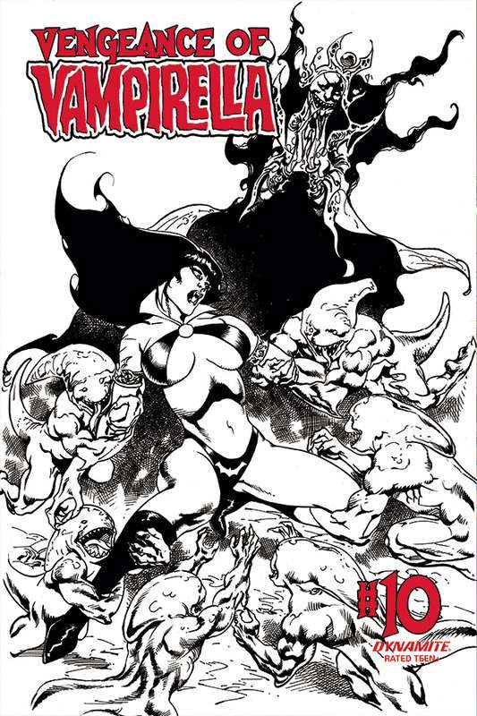 VENGEANCE OF VAMPIRELLA #10 1:11 CASTRO B&W FOC RATIO VARIANT  VENGEANCE OF VAMPIRELLA #10 1:11 CASTRO B&W FOC RATIO VARIANT