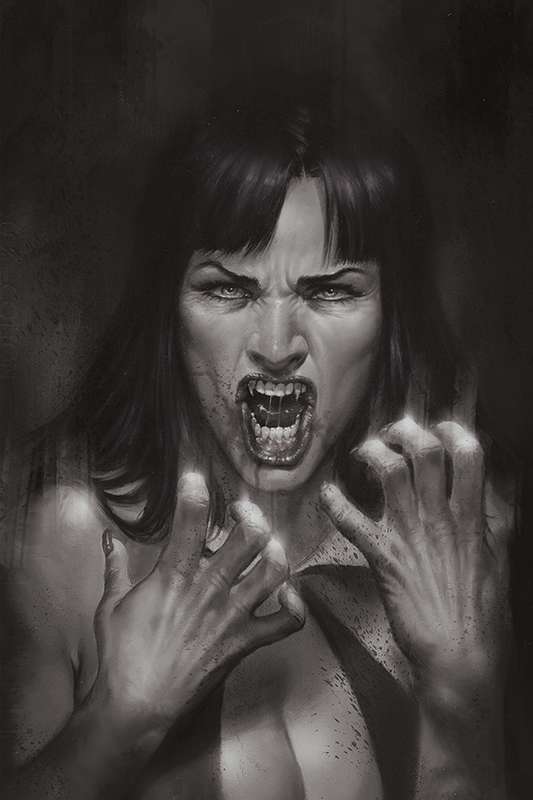 VENGEANCE OF VAMPIRELLA #10 1:25 PARRILLO B&W VIRGIN FOC RATIO VARIANT  VENGEANCE OF VAMPIRELLA #10 1:25 PARRILLO B&W VIRGIN FOC RATIO VARIANT