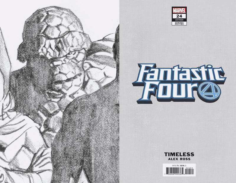 FANTASTIC FOUR #24 ALEX ROSS THING TIMELESS VIRGIN SKETCH VARIANT