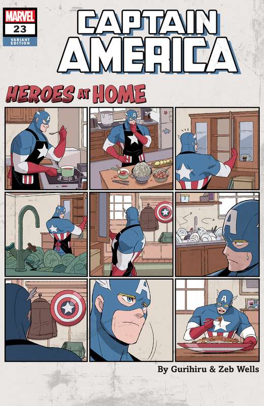CAPTAIN AMERICA #23 GURIHIRU HEROES AT HOME VARIANT