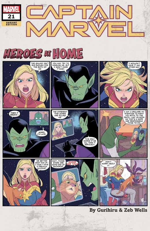 CAPTAIN MARVEL #21 GURIHIRU HEROES AT HOME VARIANT