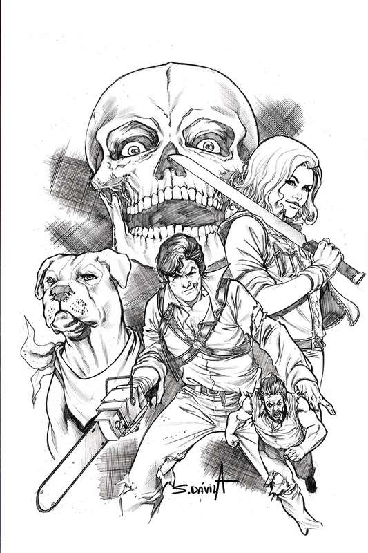 DEATH TO ARMY OF DARKNESS #5 1:11 DAVILA B&W VIRGIN FOC RATIO VARIANT