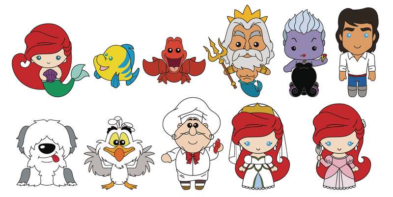 THE LITTLE MERMAID FIGURAL FOAM BAG CLIPS BMB