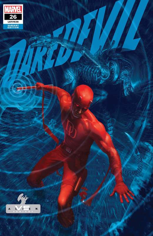DAREDEVIL #26 RAHZZAH MARVEL VS ALIEN VARIANT KIB