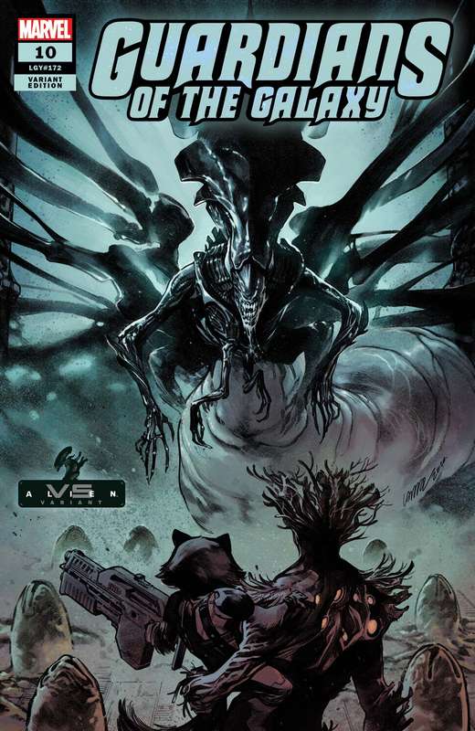 GUARDIANS OF THE GALAXY #10 LARRAZ MARVEL VS ALIEN VARIANT KIB