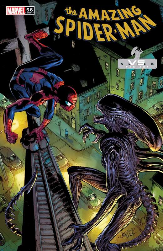 AMAZING SPIDER-MAN #56 BAGLEY MARVEL VS ALIEN VARIANT