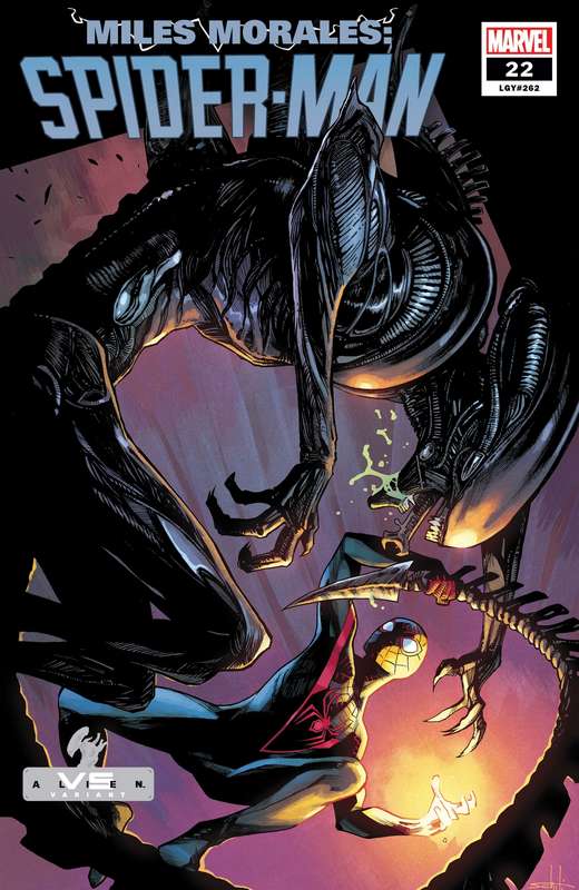 MILES MORALES SPIDER-MAN #22 SCHITI MARVEL VS ALIEN VARIANT