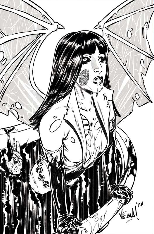 VAMPIRELLA DARK POWERS #2 1:11 FEDERICI B&W VIRGIN FOC RATIO VARIANT  VAMPIRELLA DARK POWERS #2 1:11 FEDERICI B&W VIRGIN FOC RATIO VARIANT