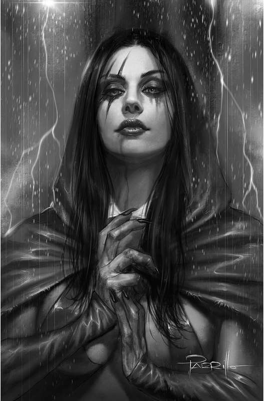 VENGEANCE OF VAMPIRELLA #14 1:25 PARRILLO B&W VIRGIN FOC RATIO VARIANT