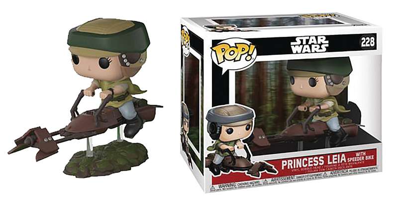 POP DELUXE STAR WARS LEIA ON SPEEDER BIKE VINYL FIGURE