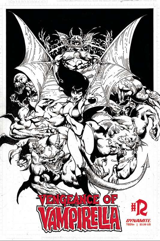 VENGEANCE OF VAMPIRELLA #12 1:11 CASTRO B&W FOC RATIO VARIANT  VENGEANCE OF VAMPIRELLA #12 1:11 CASTRO B&W FOC RATIO VARIANT