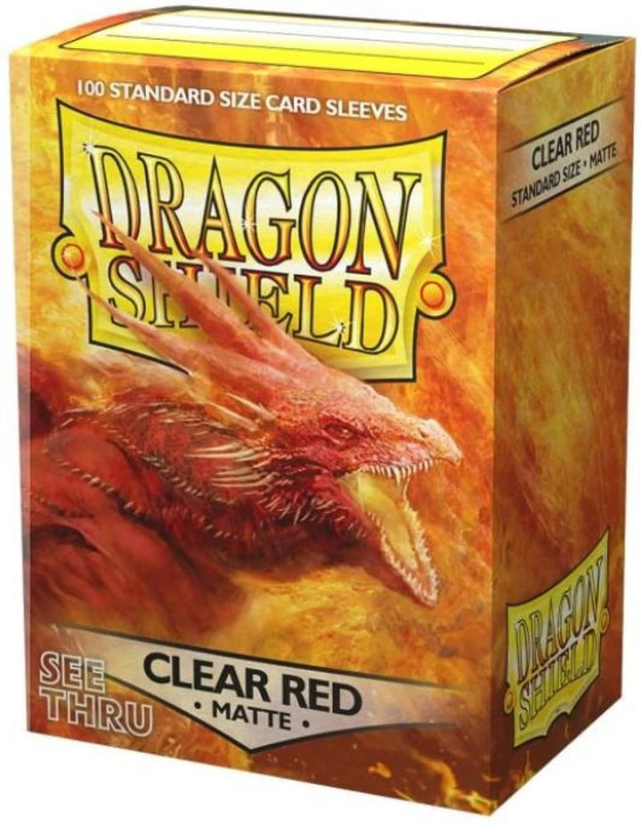 DRAGON SHIELDS CLEAR RED MATTE 100