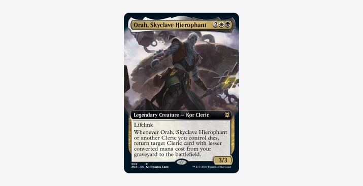 MAGIC THE GATHERING (MTG): Zendikar Rising Orah, Skyclave Hierophant Buy-a-box promo