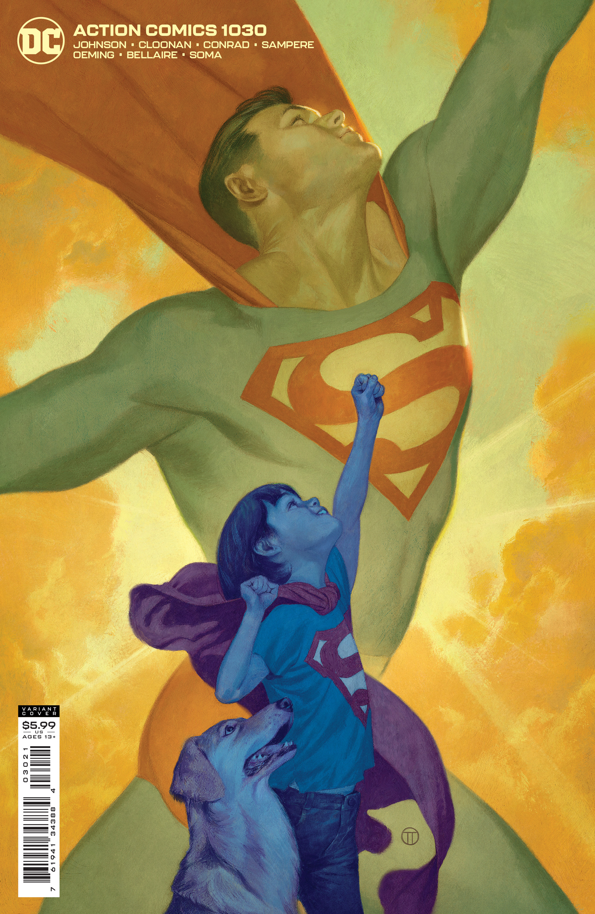 ACTION COMICS #1030 CVR B JULIAN TOTINO TEDESCO CARD STOCK VAR