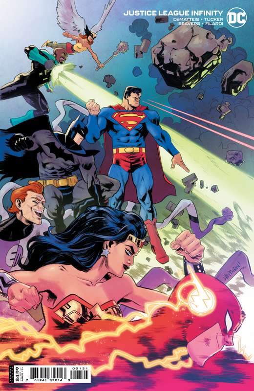 JUSTICE LEAGUE INFINITY #1 (OF 7) CVR B SCOTT HEPBURN CARD STOCK VARIANT