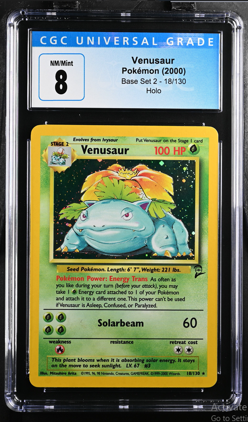 Graded TCG (PKMN) - Venusaur Base Set 2 CGC 8