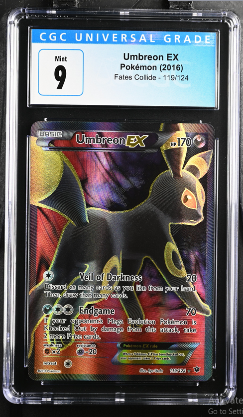 Graded TCG (PKMN) - Umbreon EX Fates Collide 119/124 CGC 9