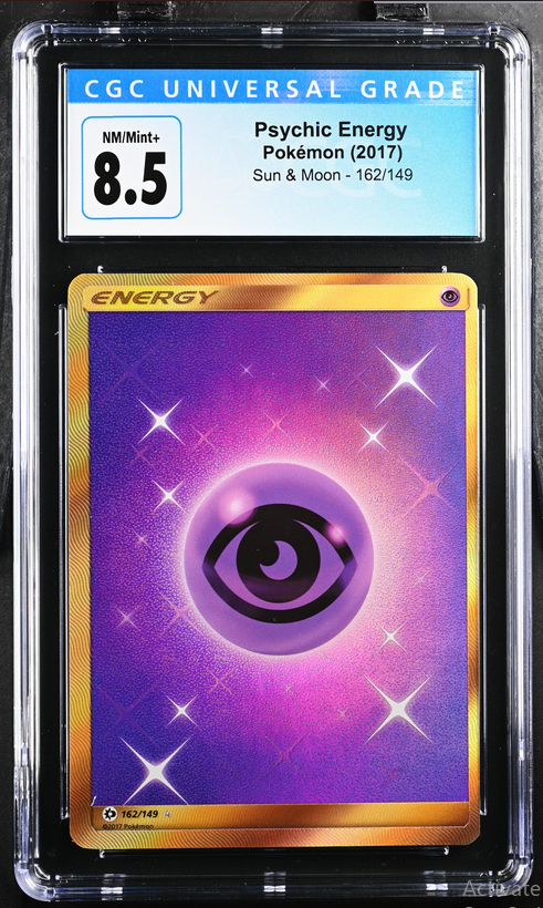 Graded TCG (PKMN) - Psychic Energy Sun and Moon 162/149 CGC 8.5