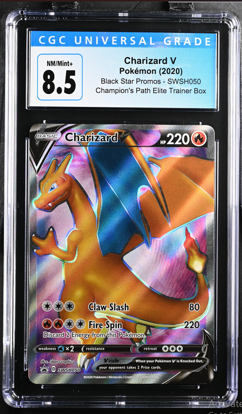 Graded TCG (PKMN) - Charizard V Champion'g Path ETB Promo SWSH050 CGC 8.5