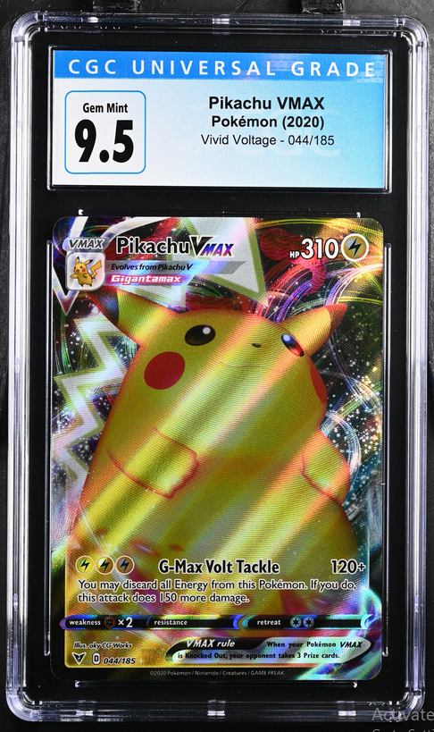 Graded TCG (PKMN) - Pikachu VMAX Vivid Voltage 044/185 CGC 9.5