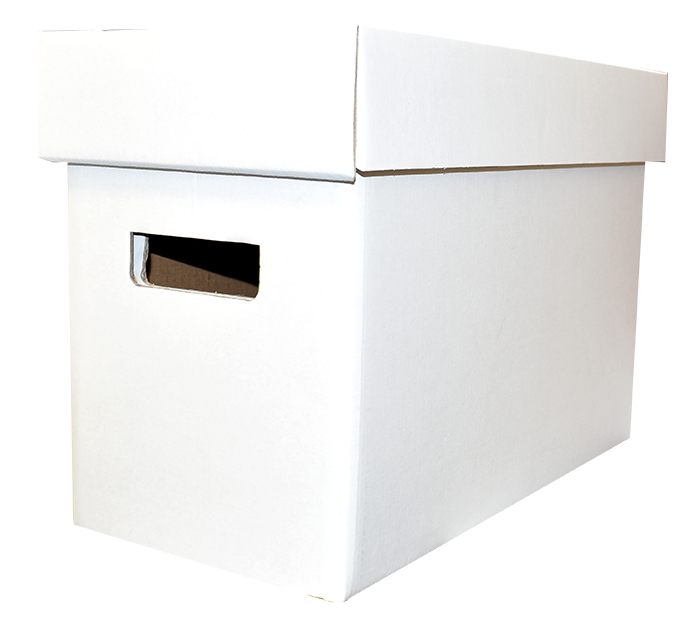 Short Corrugated Comic Book Storage Box and Lid