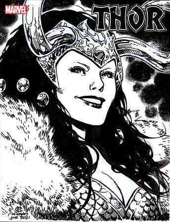 THOR #21 CHEUNG HEADSHOT SKETCH VARIANT