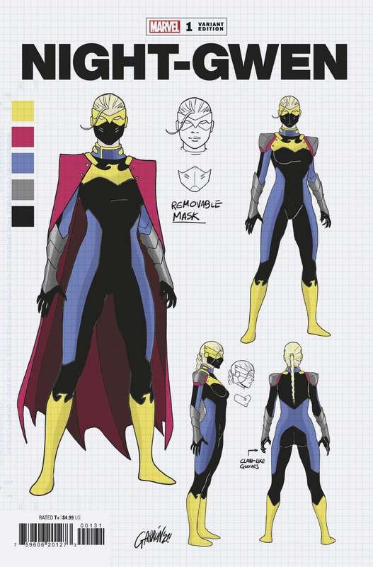 HEROES REBORN NIGHT-GWEN #1 1:10 GARRON DESIGN RATIO VARIANT