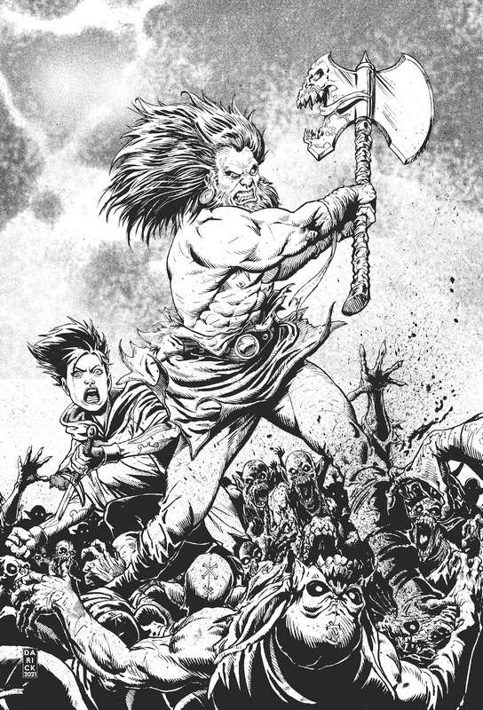 BARBARIC #1 CVR H 1:75 RATIO VARIANT ROBERTSON B&W VIRGIN