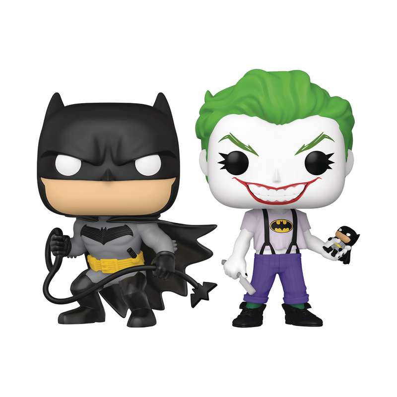 SDCC 2021 POP DC BATMAN WHITE KNIGHT BATMAN/JOKER PX FIGURE 2PACK