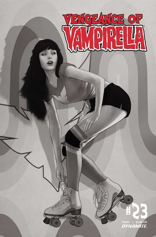 VENGEANCE OF VAMPIRELLA #23 CVR G 1:25 RATIO VARIANT OLIVER B&W