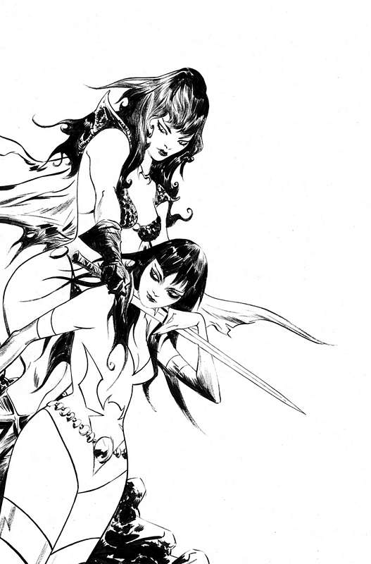 VAMPIRELLA DARK POWERS #5 1:50 LEE B&W VIRGIN RATIO VARIANT