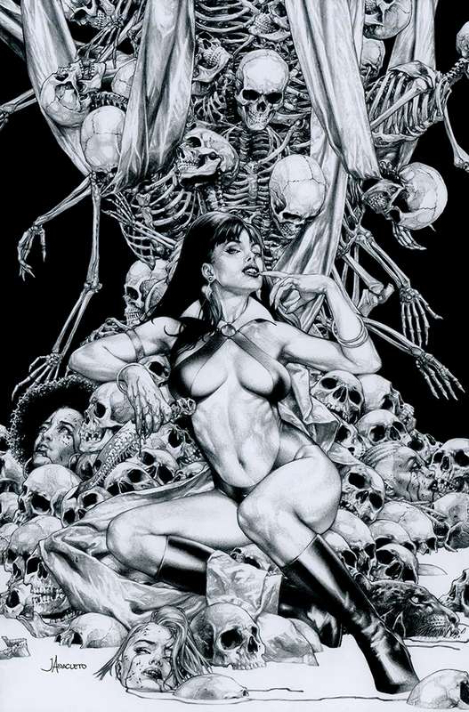 SACRED SIX #8 1:35 ANACLETO B&W VIRGIN FOC RATIO VARIANT