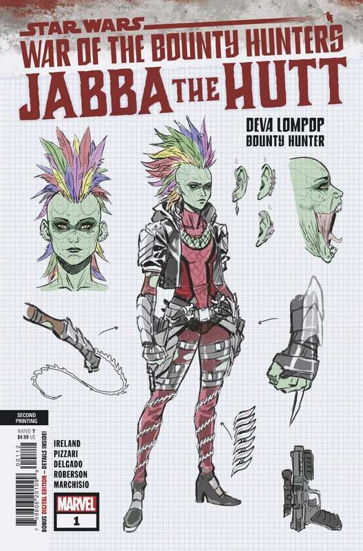 STAR WARS WAR BOUNTY HUNTERS JABBA HUTT #1 2ND PTG VARIANT