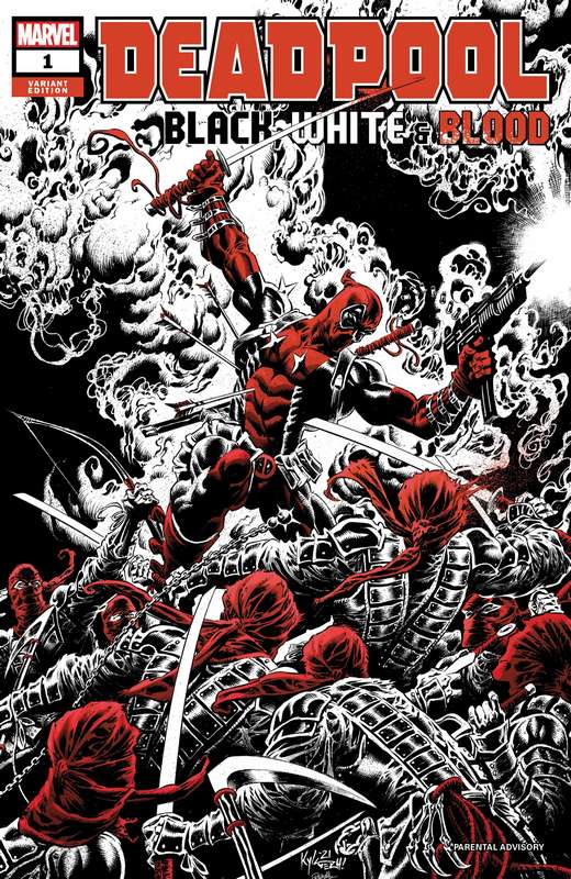 DEADPOOL BLACK WHITE BLOOD #1 (OF 5) HOTZ VARIANT