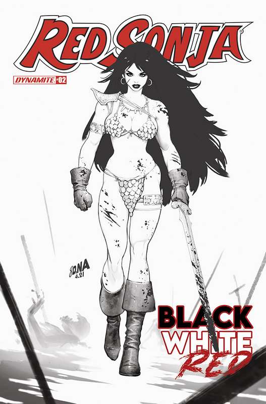 RED SONJA BLACK WHITE RED #2 CVR E 1:10 RATIO VARIANT MEYERS LINE