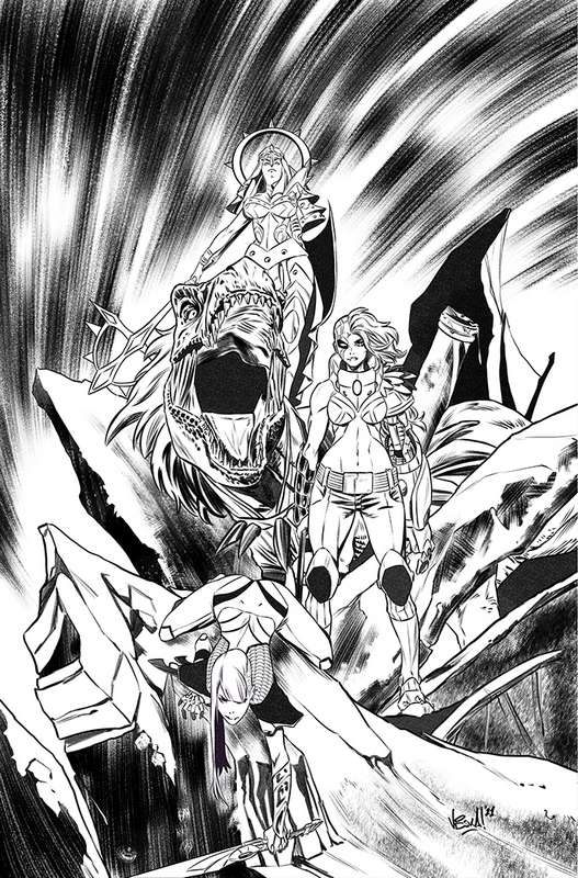 SONJAVERSAL #4 PREMIUM FEDERICI B&W VIRGIN FOC VARIANT
