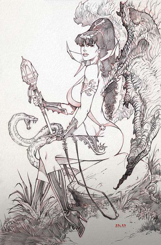 VAMPIRELLA #22 1:7 FOC RATIO VARIANT WHITE B&W VIRGIN