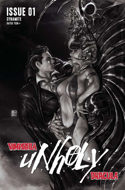 VAMPIRELLA DRACULA UNHOLY #1 CVR J 1:20 RATIO VARIANT EOM B&W