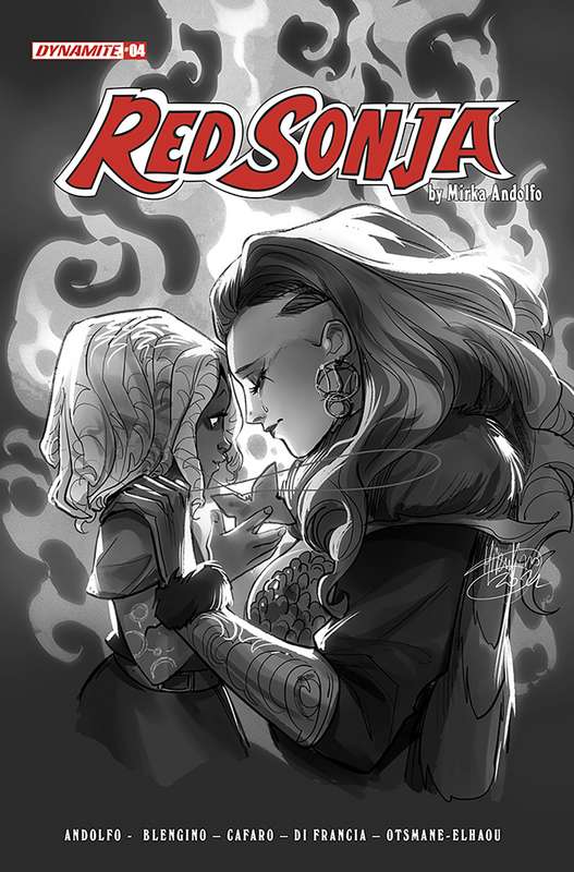 RED SONJA (2021) #4 CVR F 1:10 RATIO VARIANT ANDOLFO B&W