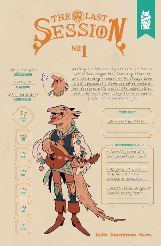 THE LAST SESSION #1 CVR B DOZERDRAWS