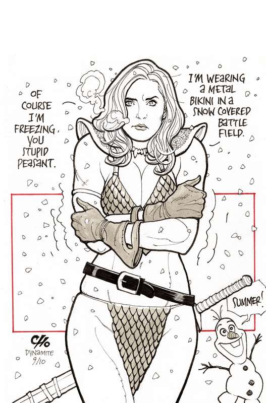 INVINCIBLE RED SONJA #7 CVR R 1:21 CHO VIRGIN RATIO VARIANT