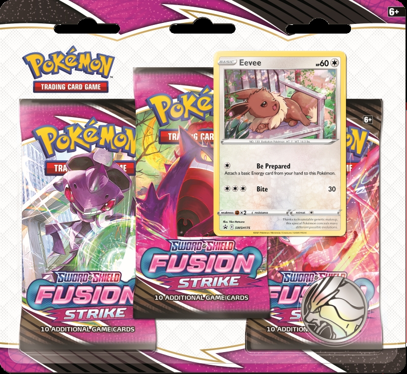 Pokemon TCG (PKMN): FUSION STRIKE THREE-BOOSTER BLISTER