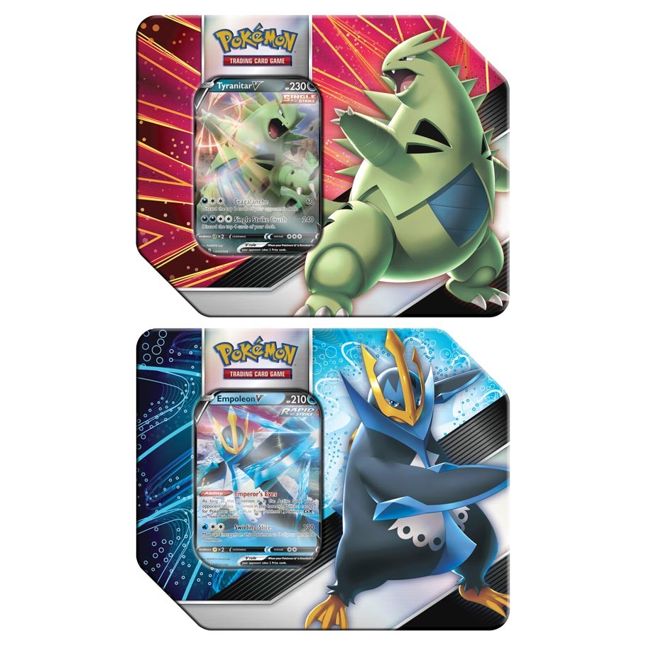 POKEMON (PKM): S&S6: V Strikers Tin (Tyranitar V or Empoleon V)