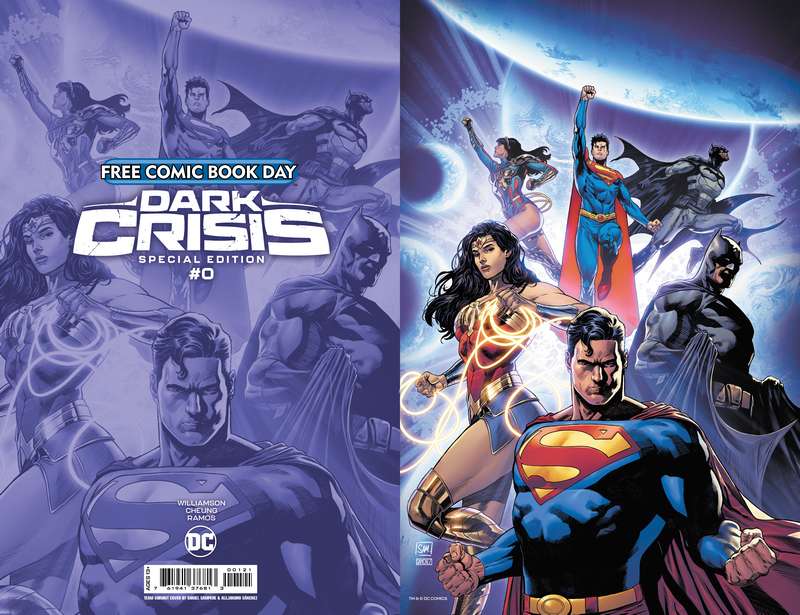 FCBD 2022 DARK CRISIS SPECIAL EDITION #0 CVR B DANIEL SAMPERE VIRGIN FOIL CARD STOCK VARIANT