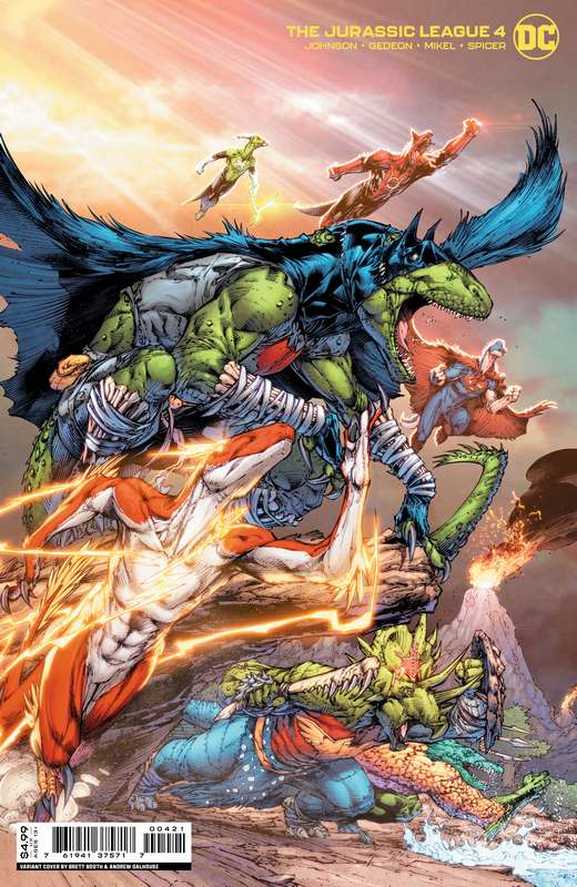 JURASSIC LEAGUE #4 (OF 6) CVR B BRETT BOOTH CARD STOCK VARIANT