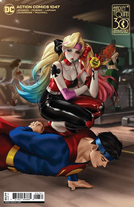ACTION COMICS #1047 CVR C LESLEY LEIRIX LI HARLEY QUINN 30TH ANNIVERSARY CARD STOCK VARIANT