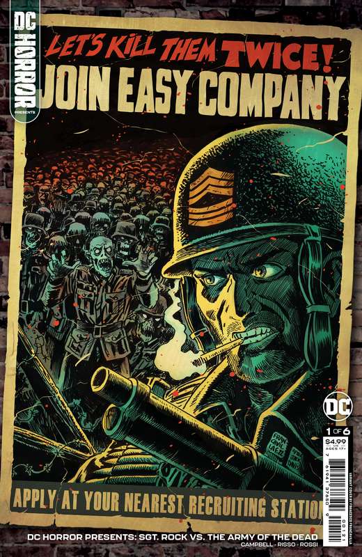 DC HORROR PRESENTS SGT ROCK VS THE ARMY OF THE DEAD #1 (OF 6) CVR B FRANCESCO FRANCAVILLA CARD STOCK