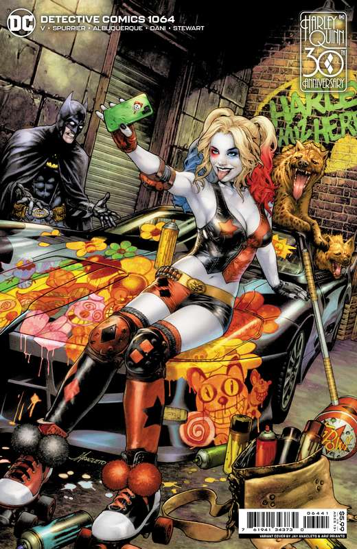 DETECTIVE COMICS #1064 CVR C JAY ANACLETO HARLEY QUINN 30TH ANNIVERSARY CARD STOCK VARIANT