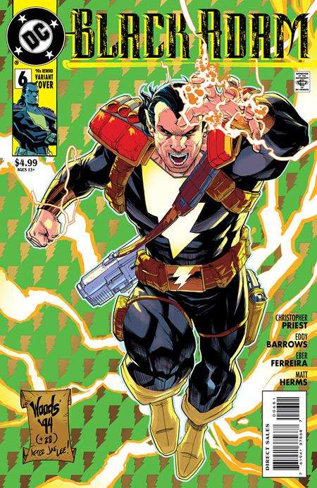 BLACK ADAM #6 CVR D PETE WOODS 90S COVER MONTH CARD STOCK VARIANT